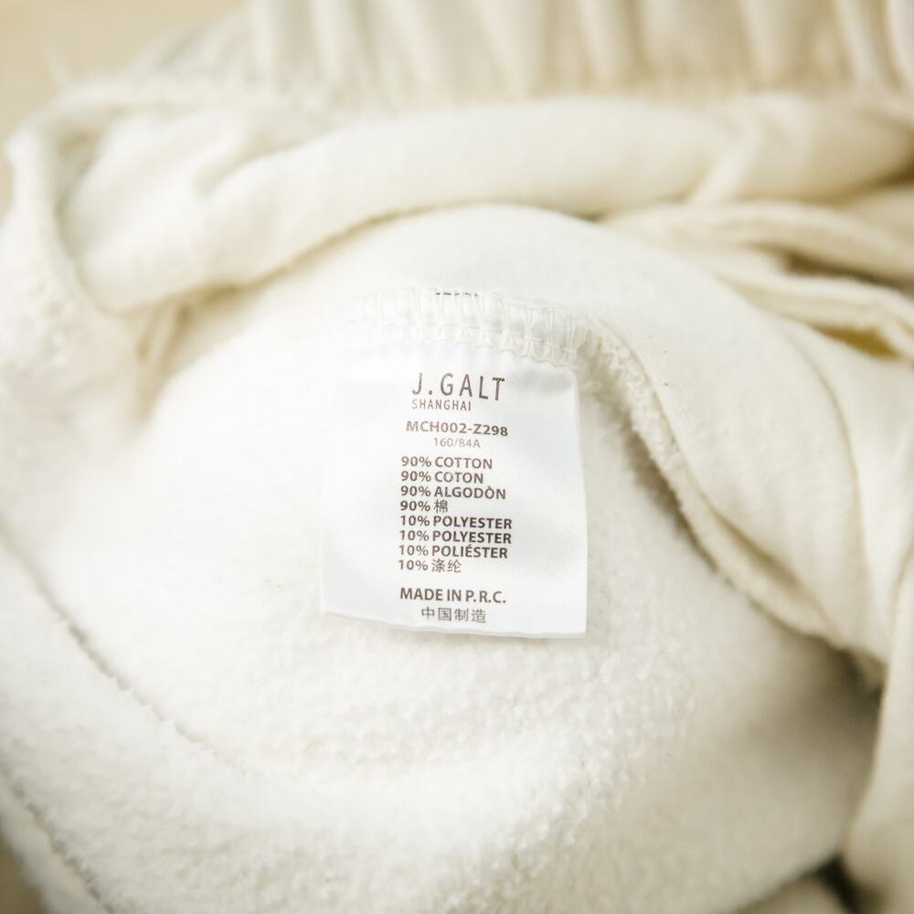 John Galt One Size Ivory Cream Newport Pull On Ankle Length Cotton Sweatpants - Picture 7 of 9